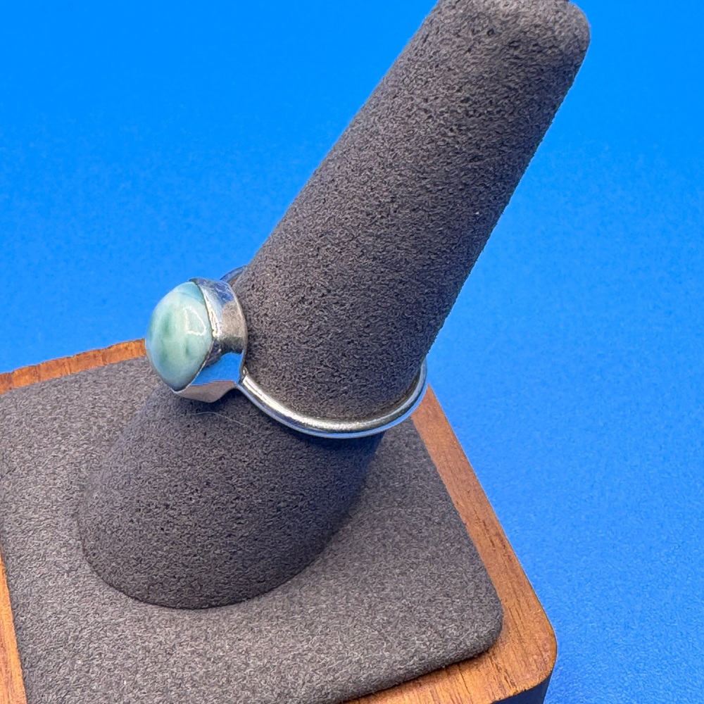 Sterling Silver Larimar Ring - Picture 2 of 3